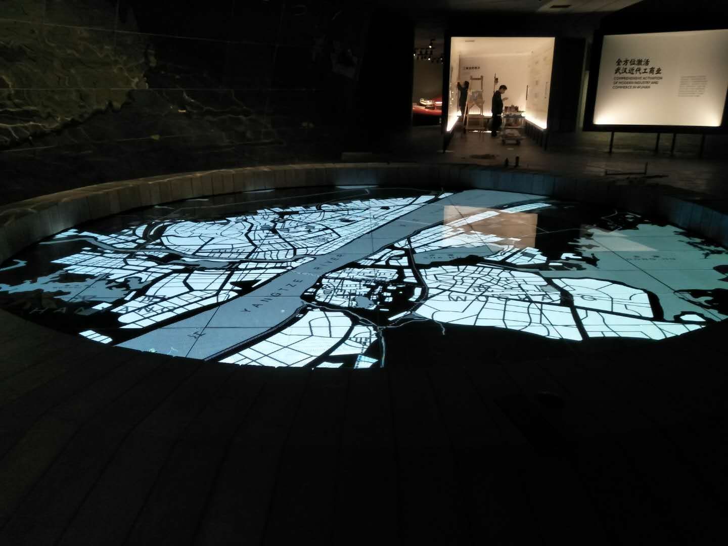 91高清led地砖屏,郑州规划局led互动地砖屏,郑州led互动地板显示屏